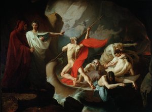 Charon transportant les âmes des morts à travers le Styx, 1860